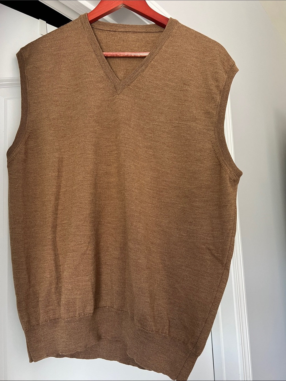Men's V-Neck Brown Sweater Vest